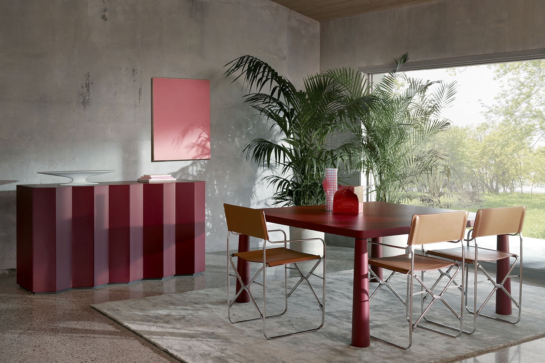Designer Folding Chair with Steel Frame by Gae Aulenti April | Zanotta